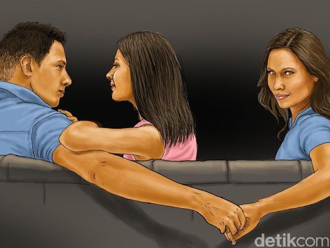 Ilustrasi istri diselingkuhi suami/