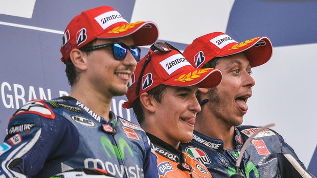 Hubungan Marc Marquez dan Jorge Lorenzo memburuk dengan Valentino Rossi pada 2015.