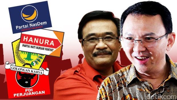 Foto: Ahok dan Djarot (detikcom)