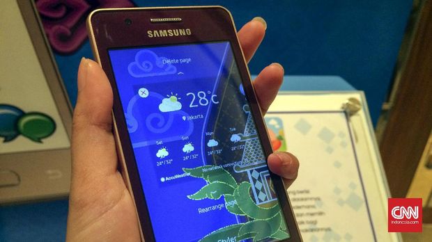 Samsung Z2 dengan OS Tizen (CNN Indonesia/ Hani Nur Fajrina)