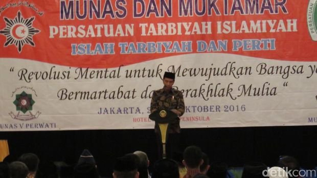 Jokowi Buka Muktamar Islah Persatuan Tarbiyah Islamiyah