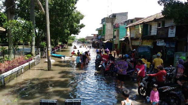 Banjir di Kabupaten Bandung, Jawa Barat.