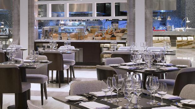Anigre Restaurant di lantai upper ground Sheraton Grand Jakarta Gandaria City Hotel.
