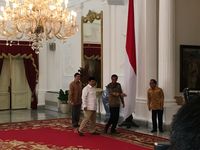 Prabowo datang ke Istana Merdeka