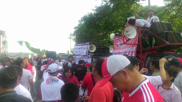 Ratusan Orang Ikuti Parade Bhinneka Tunggal Ika di Patung Kuda, Jakarta