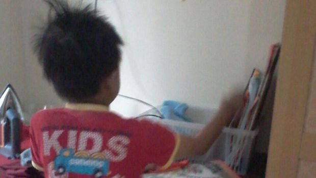 Contoh laporan murid membantu orang tua yang dikirimkan ke WhatsApp guru.
