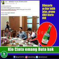 Tentang Foto Botol Air Mineral di Depan Kapolri-Ahok yang Disangka Miras