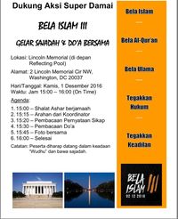 Beredar Poster Ajakan Aksi 2 Desember di AS, ini Sikap KBRI Washington DC