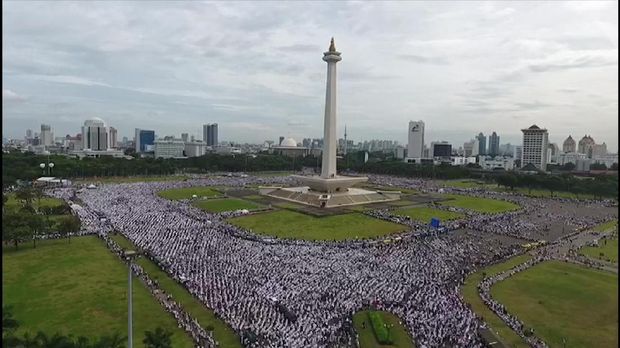 Kondisi terkini Aksi Damai 2 Desember di Monas (detikTV)