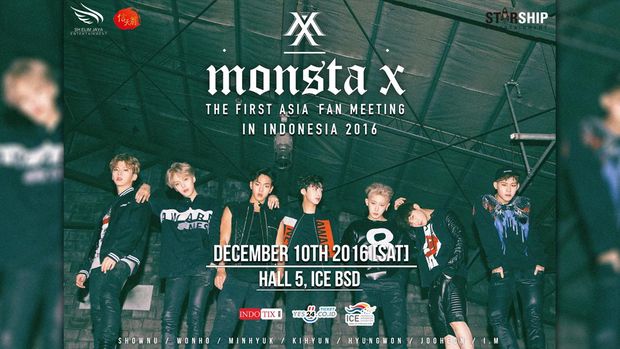 Poster acara Monsta X di Jakarta.