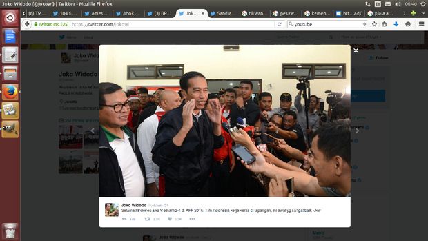 Begini Gaya Jokowi Rayakan Kemenangan Indonesia Atas Vietnam