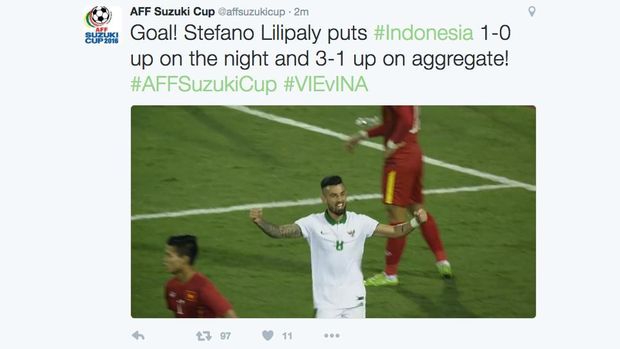 Gol Stefano Lilipaly berarti besar bagi Indonesia.
