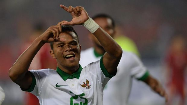 Manahati Lestusen, salah satu pemain asal Maluku yang mentereng tampil di Timnas Indonesia pada Piala AFF 2016. (