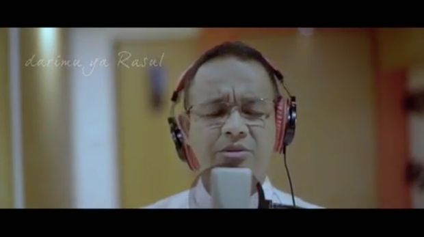 Peringati Maulid Nabi, Anies-Sandi Rekam Lagu 'Rindu Rasul'