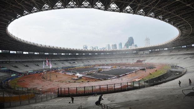 Stadion Gelora Bung Karno sedang mengalami proses renovasi untuk kepentingan Asian Games.