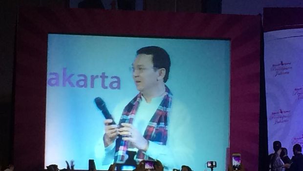 Ditemani Istri, Ahok-Djarot Hadiri Perayaan Hari Ibu yang Diadakan Relawan