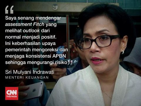 Sri Mulyani Puas Fitch Ganjar Rating Positif untuk Indonesia