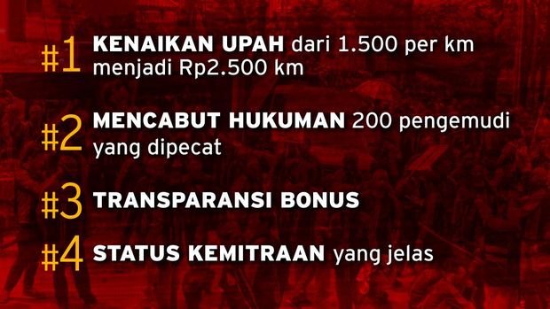 Ditemui Bos Grab, Ini Empat Tuntutan Sopir GrabBike