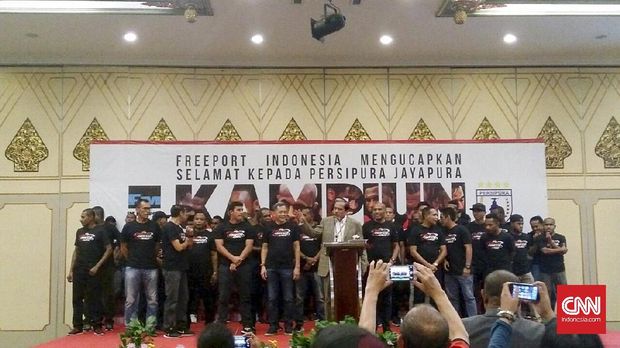 PT Freeport Indonesia kembali menjadi sponsor Persipura untuk Liga 1 2018. (