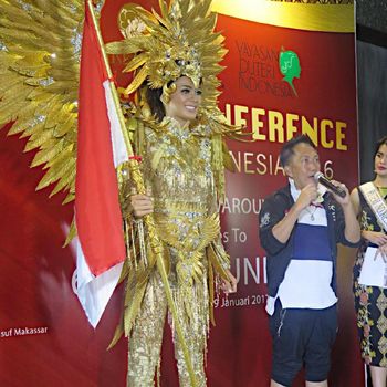  Kostum  Megah Burung Garuda  Akan Dipakai Puteri Indonesia 