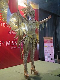 Kostum Megah Burung  Garuda  Akan Dipakai Puteri Indonesia 