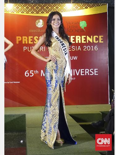 Gaun karya Annaz Khairunnas untuk ajang Miss Universe 2016.