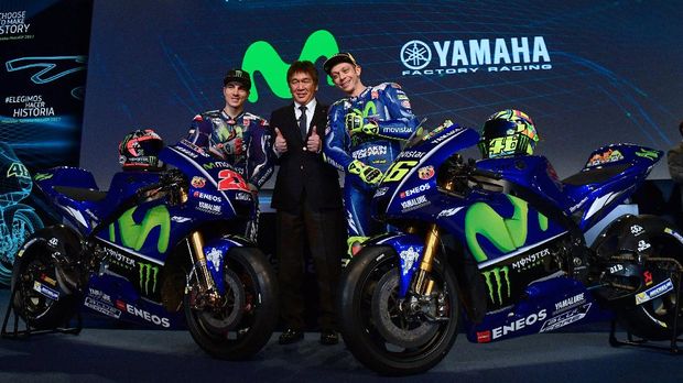 Valentino Rossi dan Maverick Viinales untuk kali pertama menjadi rekan setim di Yamaha.