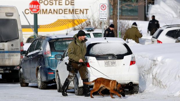 Pihak berwenang menangkap seorang mahasiswa pendukung gerakan ekstrim kanan sebagai tersangka pelaku penembakan di masjid Quebec.