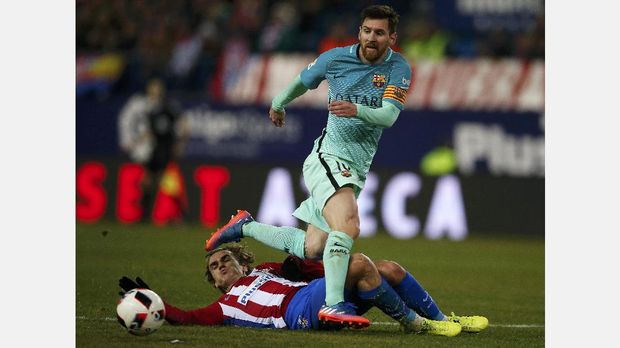 Lionel Messi mencetak satu gol di leg pertama semifinal.