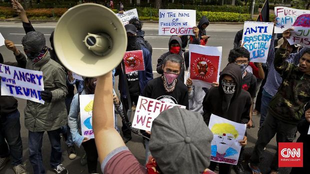 Kemarahan terhadap Trump sampai di Indonesia.