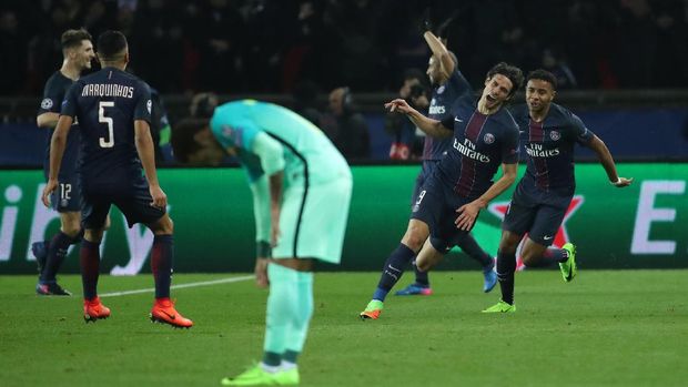 PSG melumat Barcelona 4-0 di Parc des Princes.