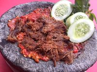 Ibu Bandung Raos Pisan Empal Penyet Dicocol Sambal 