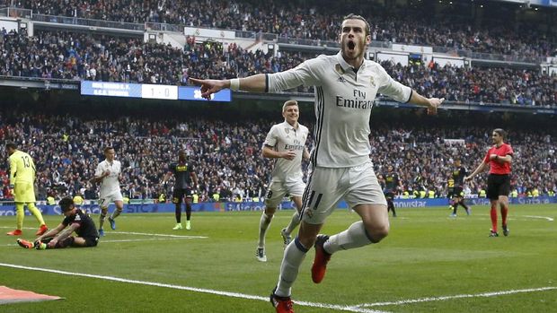 Gareth Bale punya rekor buruk melawan Barcelona di Santiago Bernabeu.