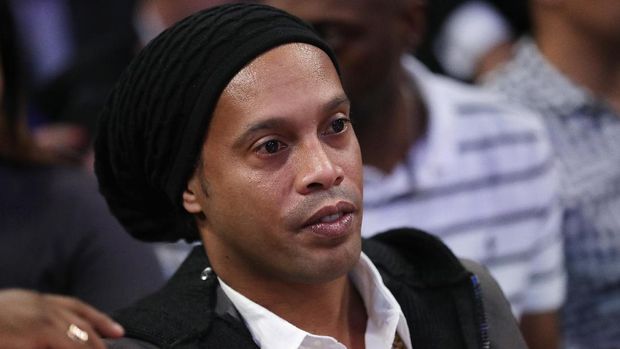 Ronaldinho jadi salah satu bintang Brasil di Piala Dunia 2002.