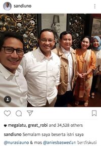 Foto Titiek bersama Anies-Sandi