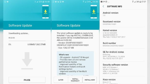 Duo Samsung Galaxy S7 Indonesia Mulai Kebagian Android 7.0