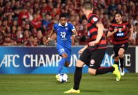 Winger Arab Saudi Salem Al-Dawsari bersama klubnya, Al Hilal, merupakan tim sepak bola terakhir asal Arab Saudi yang berlaga di final Liga Champions Asia yakni pada 2014 silam. (AFP/William West)