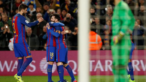 Barcelona terakhir mencetak dua gol indah ke gawang Celta Vigo.