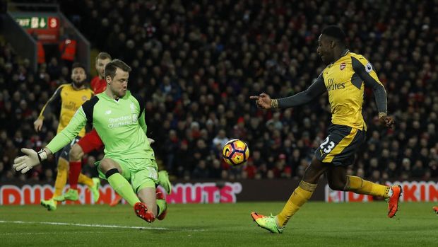 Arsenal sempat membuka harapan lewat gol Danny Welbeck.