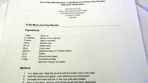 Kertas petunjuk menu berisi materi dan langkah kerja (Wahyu/detikTravel)