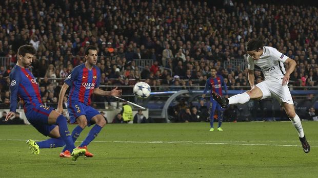 Gol Edinson Cavani menit ke-61 tidak membuat Barcelona putus asa.