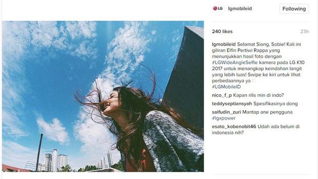 LG Buka-bukaan Ponsel Selfie dengan Fitur Wide Angle
