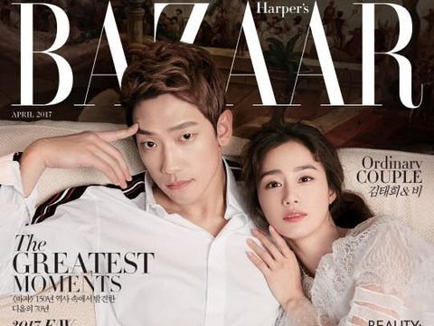 <i>Korean Style</i>: Kemesraan Rain dan Kim Tae Hee di Cover Majalah