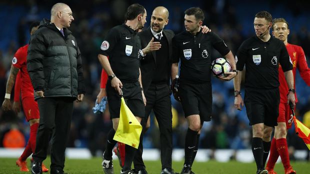 Pep Guardiola mengaku puas setelah hasil imbang melawan Liverpool.