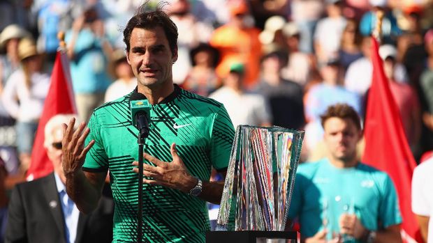 Roger Federer merebut gelar kelima di Indian Wells setelah mengalahkan Stan Wawrinka dua set langsung.