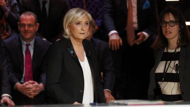 Marine Le Pen mengusung gagasan 'France First' dan berniat membawa Perancis melepaskan diri dari Uni Eropa.Marine Le Pen mengusung gagasan 'France First' dan berniat membawa Perancis melepaskan diri dari Uni Eropa. (REUTERS/Patrick Kovarik)