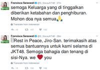 Dok.Screenshot Twitter member JKT48