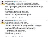 Dok.Screenshot Twitter member JKT48