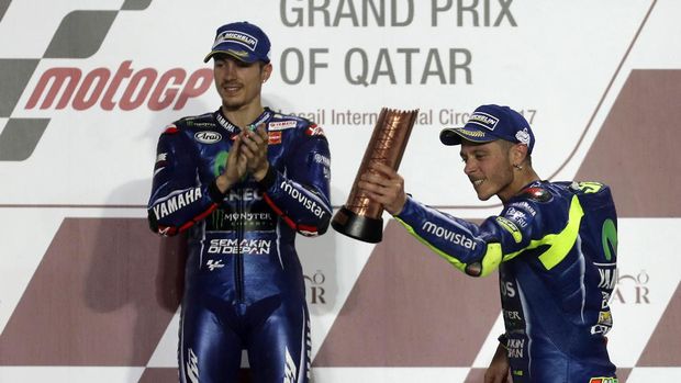 Valentino Rossi meraih podium GP Qatar setelah terpuruk sepanjang akhir pekan.