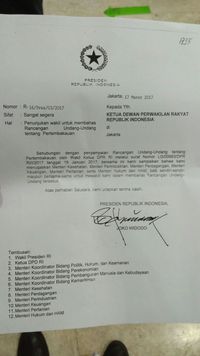 Misteri Surat Jokowi Soal RUU Pertembakauan